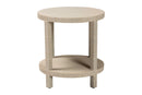 Milano Bohemian Woven Grasscloth End Table Baxton