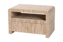 Dannon Bohemian Woven Grasscloth 1-Drawer Nightstand Baxton
