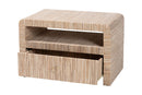 Dannon Bohemian Woven Grasscloth 1-Drawer Nightstand Baxton
