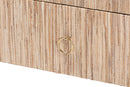 Dannon Bohemian Woven Grasscloth 1-Drawer Nightstand Baxton
