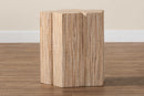 Wakana Bohemian Woven Grasscloth End Table Baxton