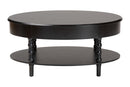 Sophia Classic Black Wood 1-Drawer Coffee Table w/Spindle Legs Baxton