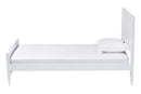 Ygritte Modern White Wood Full Platform Bed with Scalloped Edges Baxton