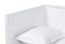 Ygritte Modern White Wood Twin Daybed with Scalloped Edges Baxton