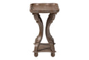 Raymond Antique Brown Wood End Table Baxton