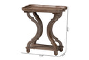 Raymond Antique Brown Wood End Table Baxton