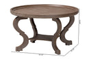 Cormier Antique Brown Wood Coffee Table Baxton