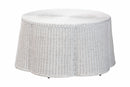 Claire Scalloped Natural Rattan Coffee Table Baxton