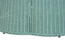 Claire Bohemian Seafoam Green Scalloped Rattan Coffee Table Baxton