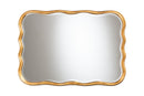 Volden Antique Goldleaf Scalloped Wood Accent Wall Mirror Baxton