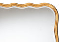 Volden Antique Goldleaf Scalloped Wood Accent Wall Mirror Baxton