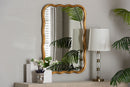 Volden Antique Goldleaf Scalloped Wood Accent Wall Mirror Baxton