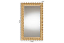 Lydia Antique Gold Wood Accent Mirror w/Seashell Border Baxton
