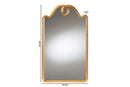 Ganit Gold Wall Mirror with Decorative Top Baxton