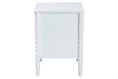 Laverne White 2-Drawer Bobbin Nightstand Baxton