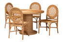 Virden Natural Rattan Dining Set Baxton