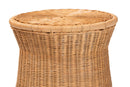 Caia Round Natural Rattan End Table Baxton