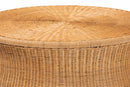 Carmiya Round Natural Rattan Coffee Table Baxton