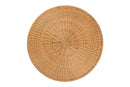 Carmiya Round Natural Rattan Coffee Table Baxton