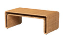 Matana Bohemian Light Honey Rattan Coffee Table Baxton