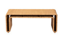 Matana Bohemian Light Honey Rattan Coffee Table Baxton