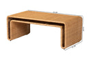 Matana Bohemian Light Honey Rattan Coffee Table Baxton