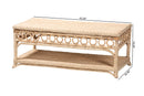 June Natural Rattan Coffee Table Baxton