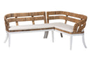 Turner Seagrass Dining Nook Bench Set Baxton