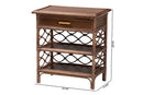 Adita Natural Rattan Nightstand w/Drawer and Open Shelves Baxton