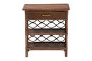 Adita Natural Rattan Nightstand w/Drawer and Open Shelves Baxton