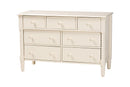 Bernice Farmhouse Ivory Spindle Wood Queen Size 4Pc Bedroom Set Baxton