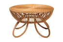 Jamila Natural Rattan Coffee Table with Splayed Legs Baxton