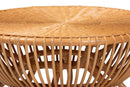 Jamila Natural Rattan Coffee Table with Splayed Legs Baxton