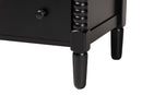 Bernice Farmhouse Black Spindle Wood 7-Drawer Dresser Baxton