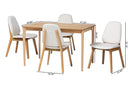 Caelan 5-Piece Dining Set Baxton