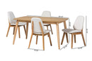 Jeneth 5-Piece Dining Set Baxton