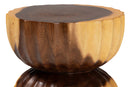 Olivera Hand- carved Suar Wood Side Table Baxton