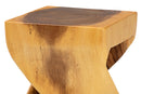 Scotlyn Hand-carved Suar Wood Side Table Baxton