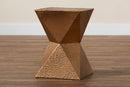Okinawa Textured Metal Accent Table Baxton