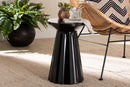 Wrenley Metal Scalloped Side Table Baxton