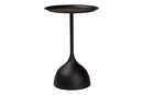 Virden Black Metal Pedestal Side Table Baxton