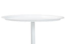 Virden White Metal Pedestal Side Table Baxton