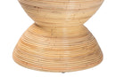 Theanna Laminated Natural Rattan Side Table Baxton