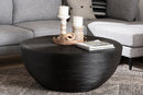 Theanna Laminated Natural Rattan Square Coffee Table Baxton
