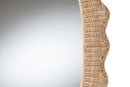 Neorah Scalloped Natural Rattan Wall Mirror Baxton