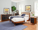 Amber Two Tone Dark Walnut & Black 2 Drawer Nightstand Alpine