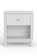 Daylan 1 Drawer Nightstand, White Alpine