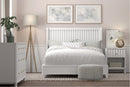 Daylan Standard King Scalloped Panel Bed, White Alpine