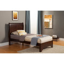 Aiden Twin Low Footboard Sleigh Bed, Cappuccino Alpine