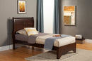 Aiden Twin Low Footboard Sleigh Bed, Cappuccino Alpine